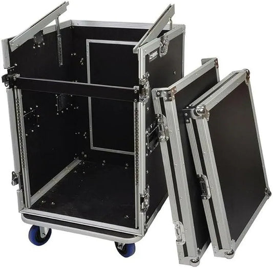 Rack Case met 10U Top en 12U Bottom met 550 x 620 x 780 mm en aluminium