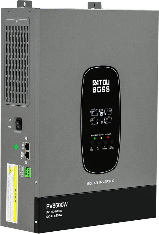 Spanningsomvormer, DATOUBOSS Hybride zonne-omvormer 1800 W 12V zuivere sinusgolf, 12 V DC tot 220 V/230 V AC met MPPT zonneregelaar