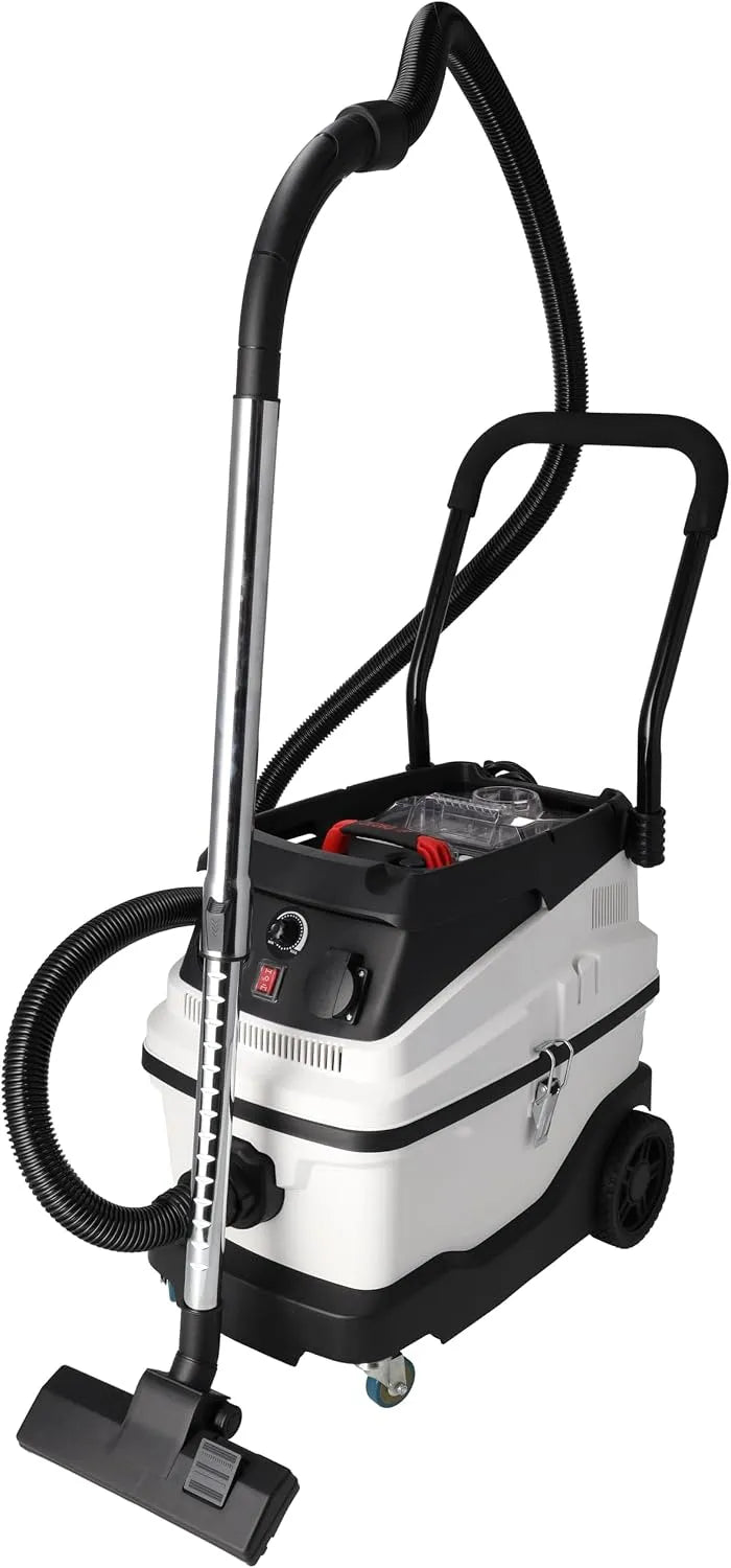 HEPA-filter, 1600 W, 30 L, zuigkracht: 19 kPa, voor gipsplaatwerk, verrijdbaar met wielen.