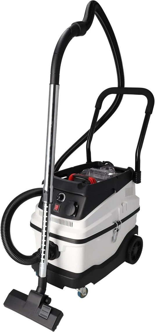 HEPA-filter, 1600 W, 30 L, zuigkracht: 19 kPa, voor gipsplaatwerk, verrijdbaar met wielen.
