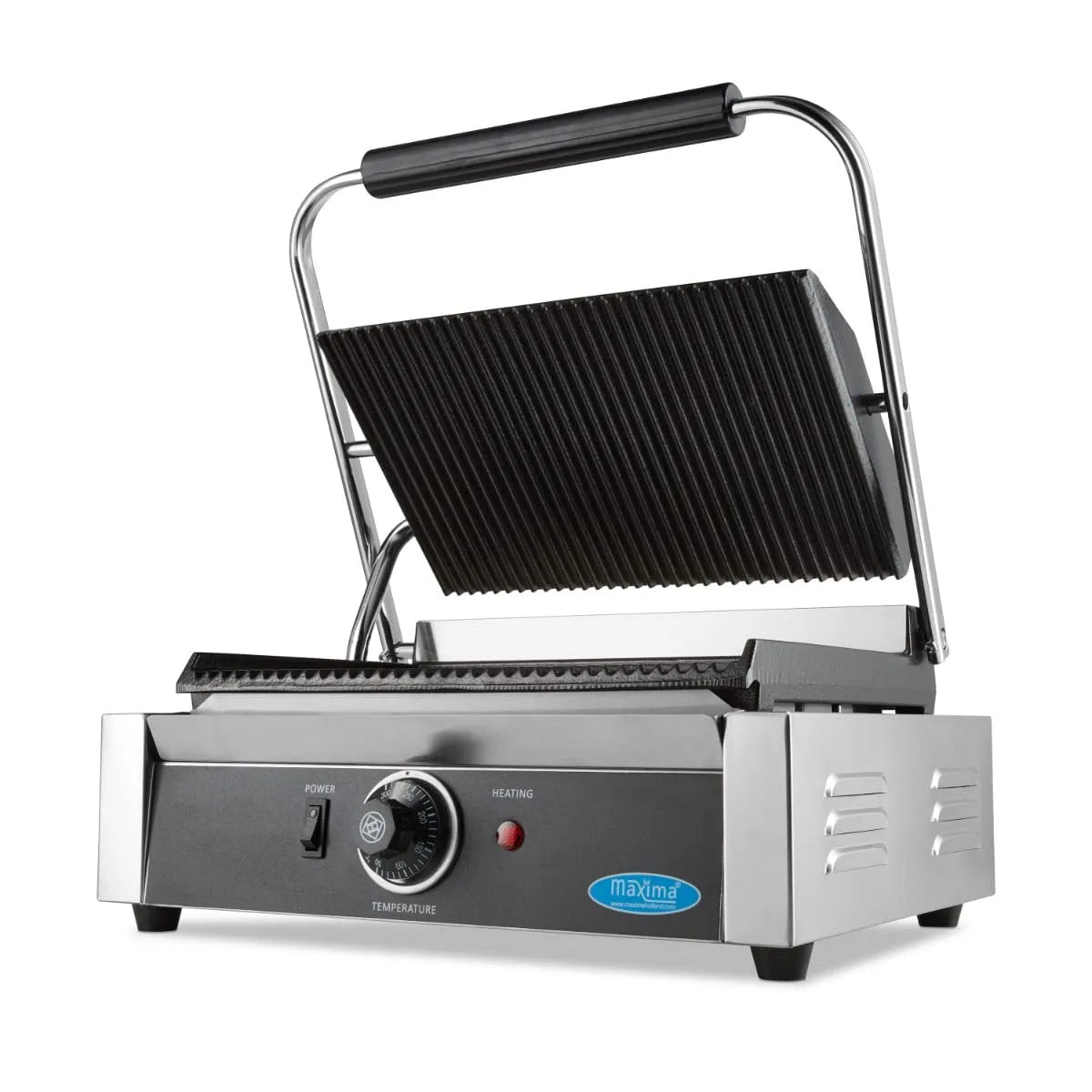 Barbecue met Maxima Contactgrill, Enkele Grillplaat, 33,5 cm, Gegroefd