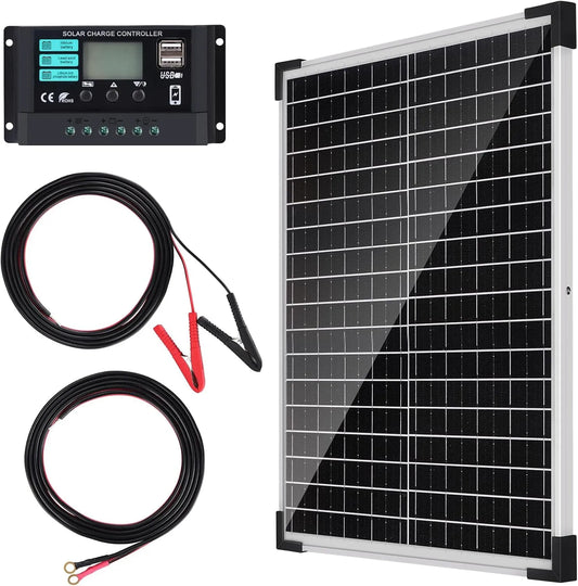 Verlengkabel, 25 W, 12V, boot, buiten het net, 10A zonne-laaddriver en verlengkabel, O-ringklemmen, camper