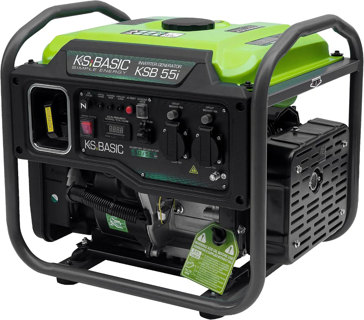 K&S Basic 55i invertergenerator 5000 W met 5000 W, stroomgenerator benzine
