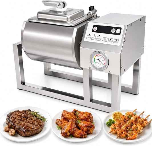 Machine met 18 L, 3 Snelheden, Timer, RVS en voor Burgerbar, Vlees Marineermachine