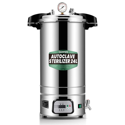 Stoomsterilisator, Huanyu 24L Autoclaaf Sterilisator Automatische Stoom-autoclaaf, & Tijd Instelbare Hogedruk Stoom-sterilisator