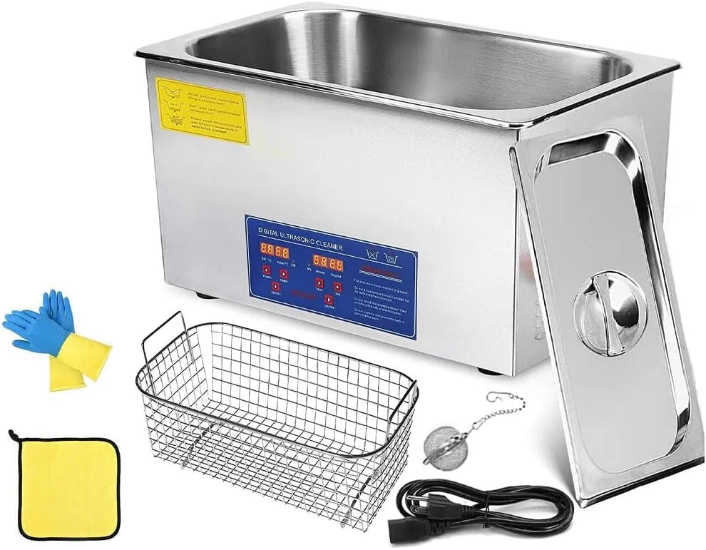 Ultrasoonreiniger, 22l, 304 Materiaal, Voor Sieraden Brillen Kunstgebit Hardware Onderdelen, 22l