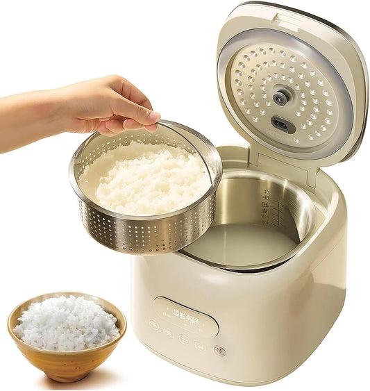 Low Sugar Rice Cooker met 2.5L, 32 x 29 x 26.5CM, 400 W, 2.95kg, 1-2 cm en wit