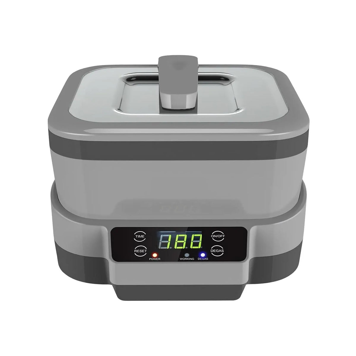 Ultrasoonreiniger met 1,2 l, 8 minuten, digitaal display en RVS