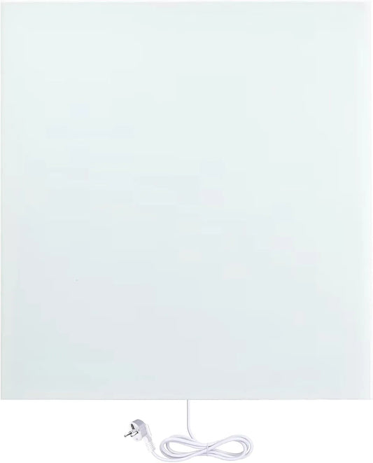 WarmlyYours stralingspaneel, 60 x 60 cm, keramisch glas, 400 W, wit, WarmlyYours stralingspaneel x60