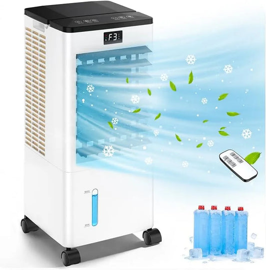 Mobiele airconditioner en Luchtkoeler, 60 W, 3 snelheden, 3 modi, timer 12 uur, Mobiele airconditioning, geluidsarm, airconditioner zonder afvoer