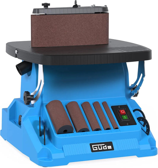 Tafel, 230 V, oscillerend, 8 m/s bandtoerental, zonder gereedschap, 500 W, 2000 min-1 spindeltoerental, 2-in-1 apparaat, incl. accessoires, Güde